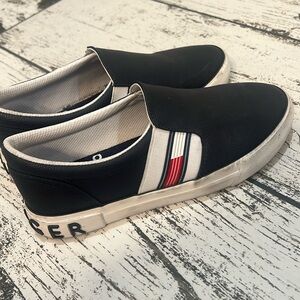 Youth Tommy Hilfiger slip on sneakers.